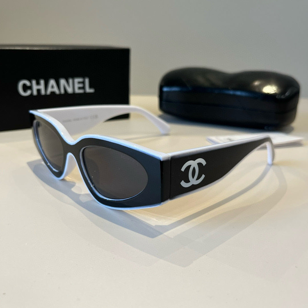 CHANEL | Rectangle Sunglasses | Black Frame Grey Gradient Lens