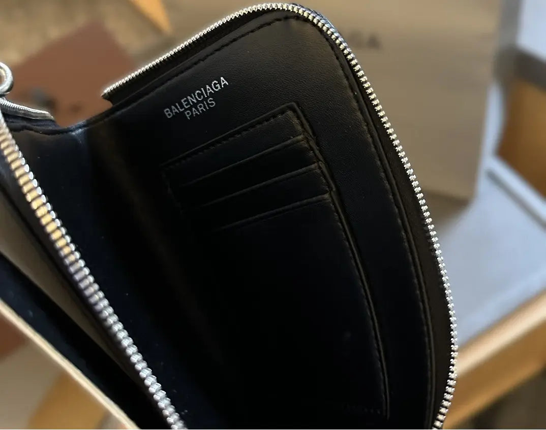 Balenciaga | Black Leather Travel Organizer Passport Holder Balenciaga