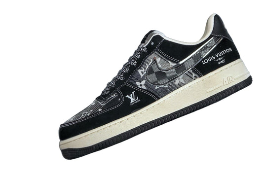 Custom Louis Vuitton x Nike Air Force 1 | Black Monogram