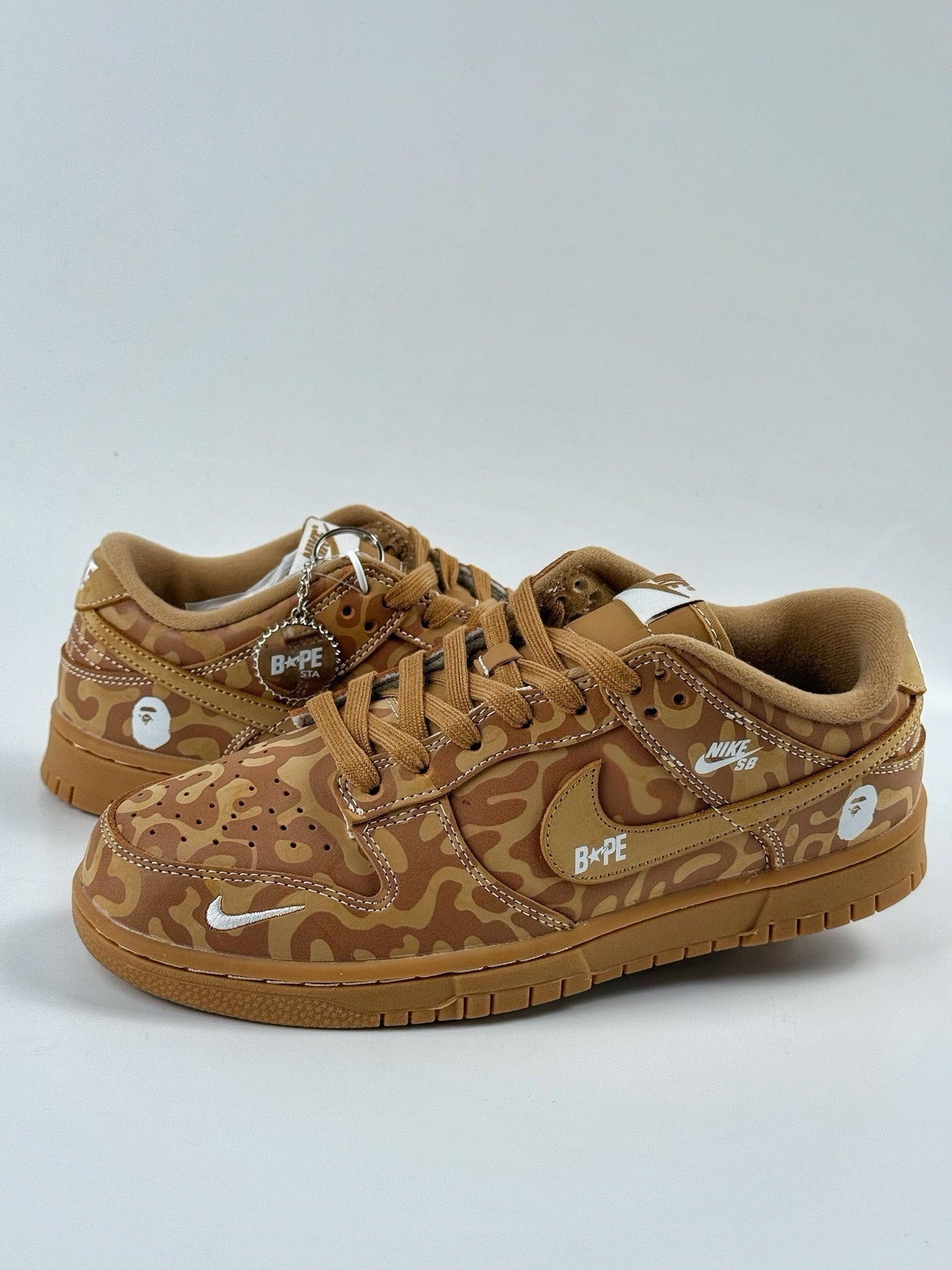 Custom BAPE x Nike Dunk Low | Brown Camo