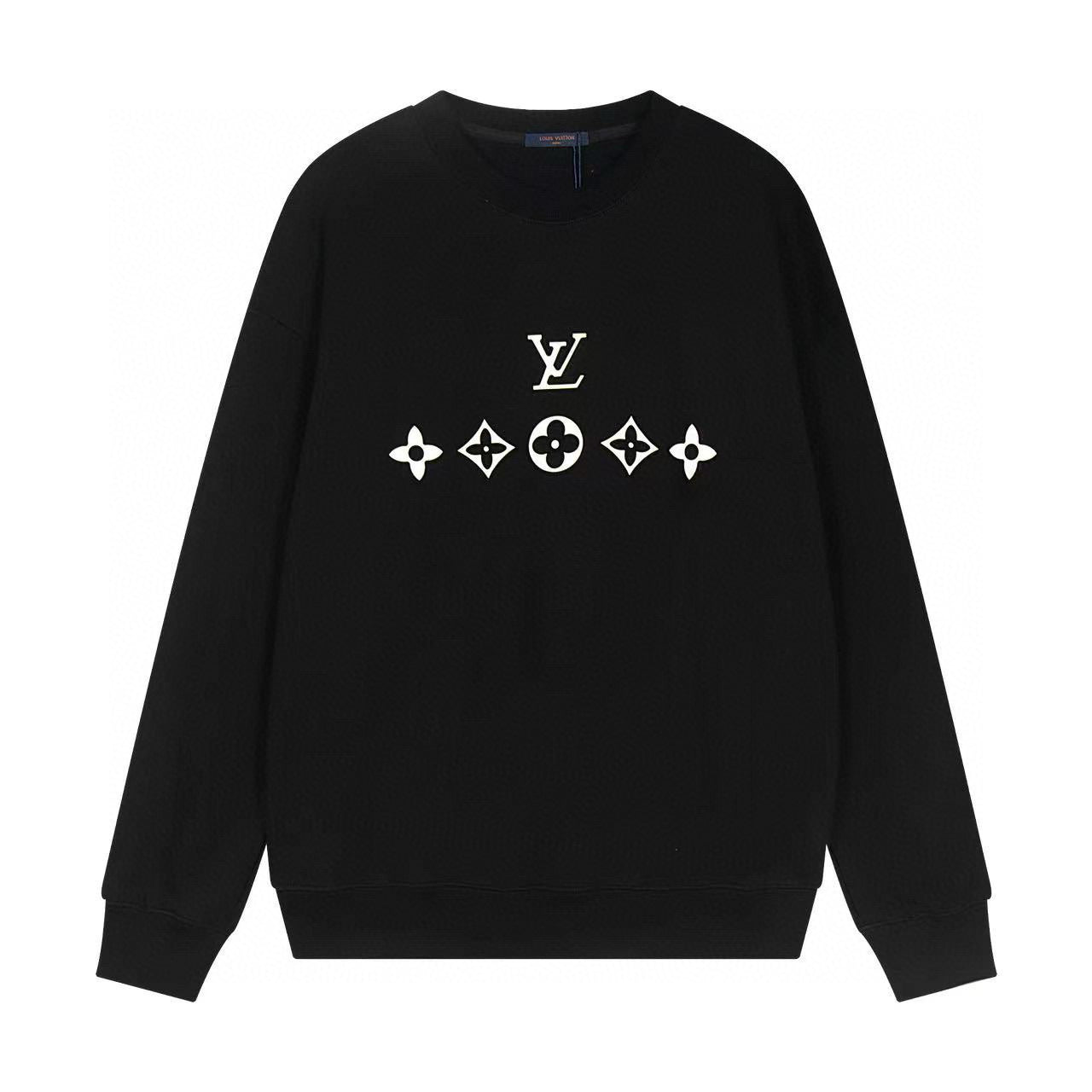 Louis Vuitton | Monogram Motif Crewneck Sweatshirt | Black & White
