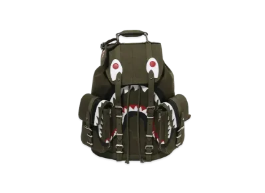 A Bathing Ape® x READYMADE | Shark Military Backpack | Olive