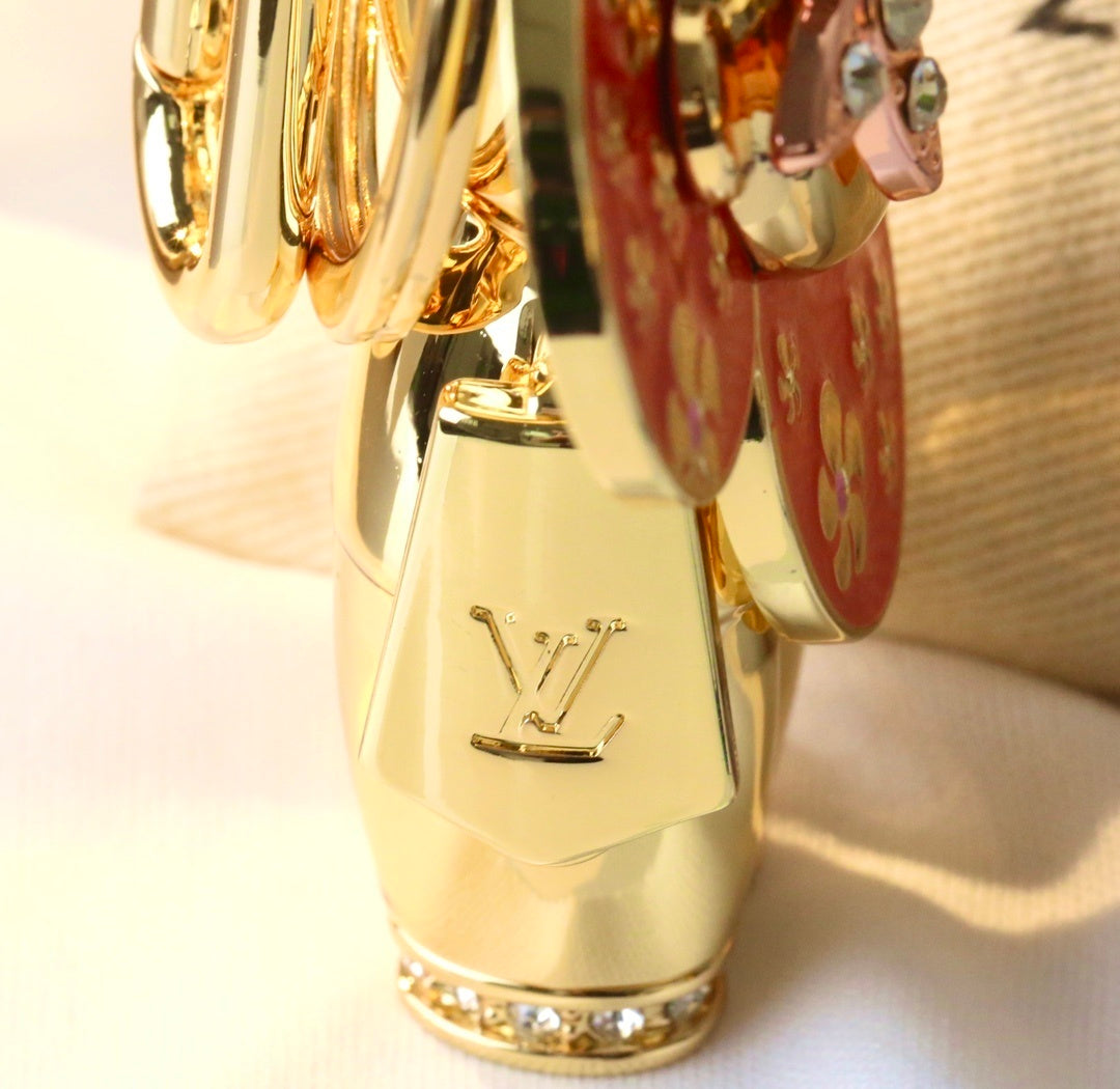 Luxury Inspired Vivienne Bag Charm Key Holder | Red & Gold