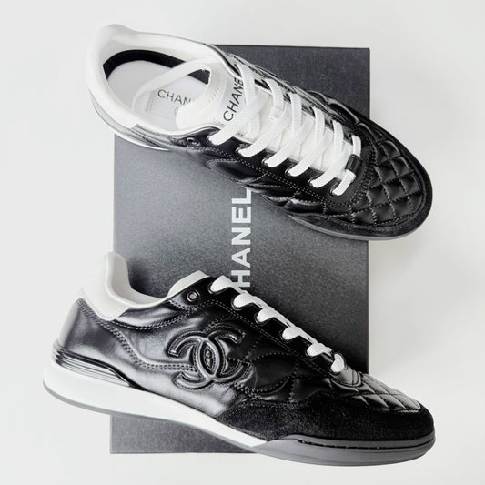 Chanel | CC Logo Sneakers | White or Black Colorways