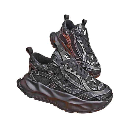 Louis Vuitton | All-Black & All-White Trainer Sneakers | Monogram Embossed Louis Vuitton