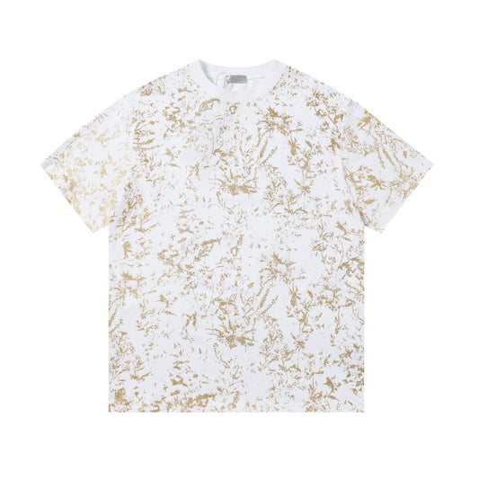 Dior | Gold Foil Splatter Tee | White & Black Variants Dior