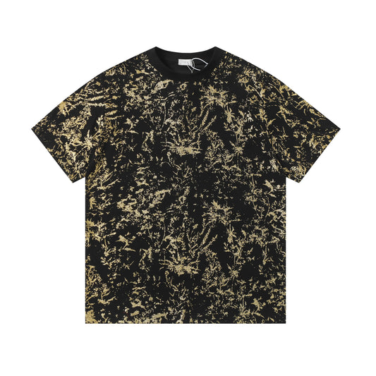 Dior | Gold Foil Splatter Tee | White & Black Variants Dior