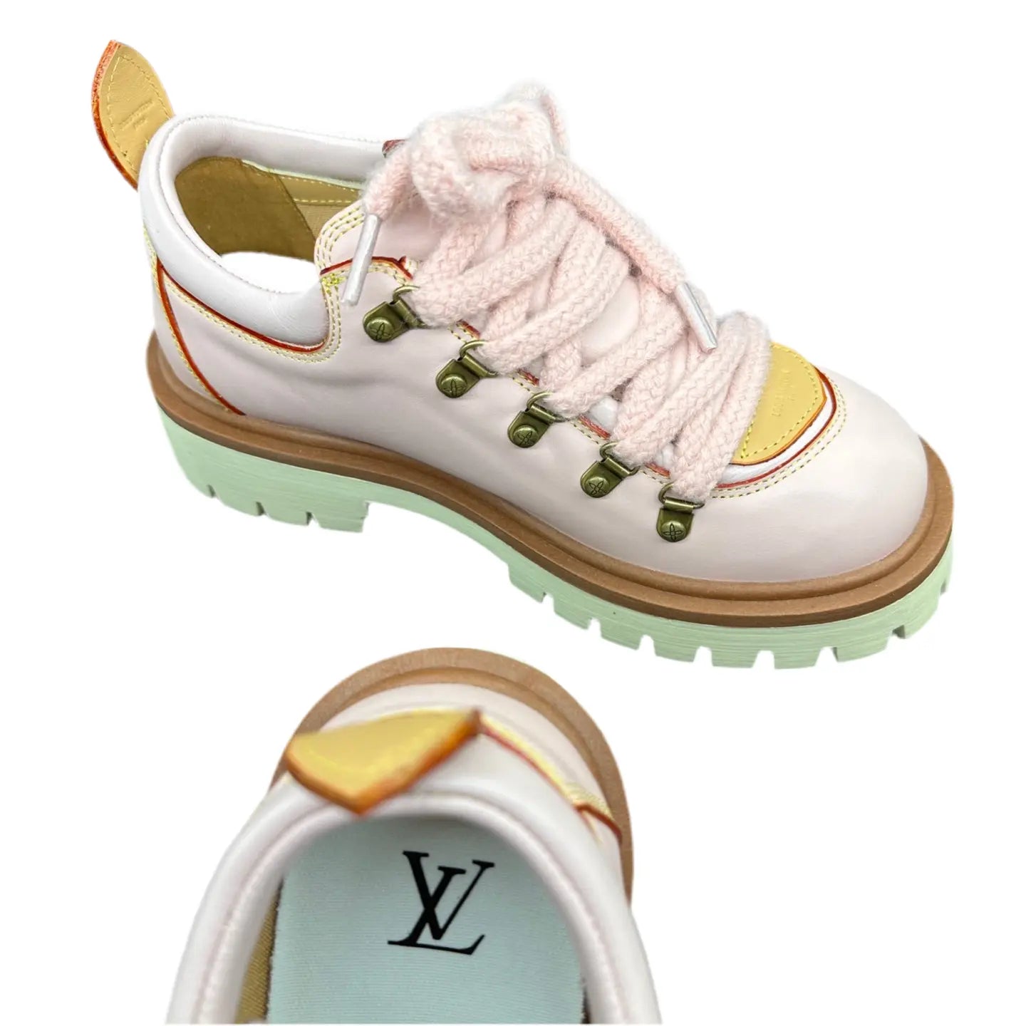 Louis Vuitton Pink Leather Hiking Boots – Luxe Streetwear Meets Rugged Edge Louis Vuitton