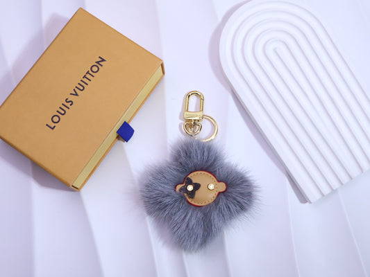 Louis Vuitton | Fluffy Animal Bag Charm | Grey