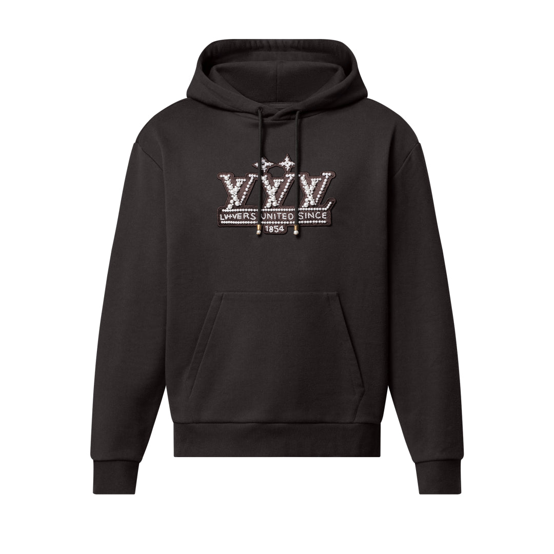 Louis Vuitton | Pearl-Embellished Hoodie | Black