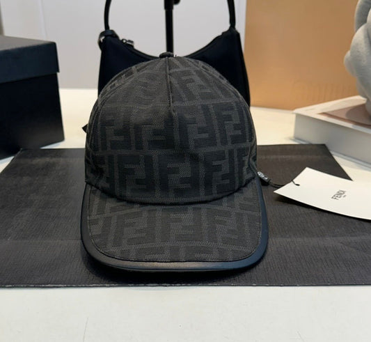 Fendi | FF Monogram Canvas Baseball Cap | Black