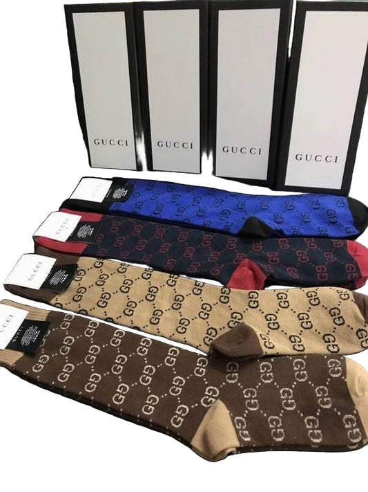 Gucci | GG Monogram Crew Socks Set | Classic Color Collection