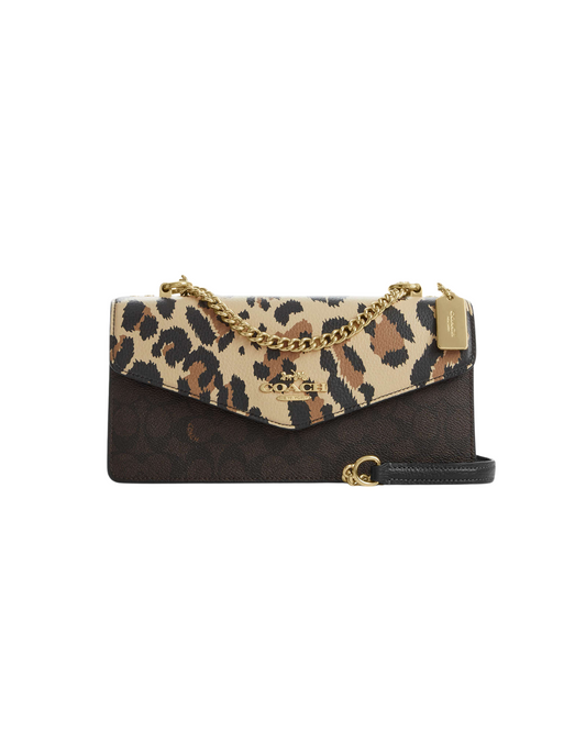 Coach | Klare Envelope Crossbody Bag | Leopard/Walnut Multi