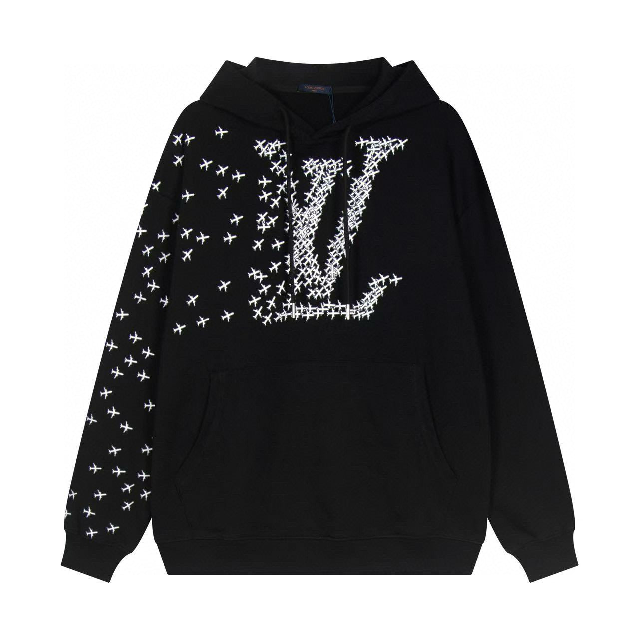 Louis Vuitton | Plane Logo Printed Hoodie in Black