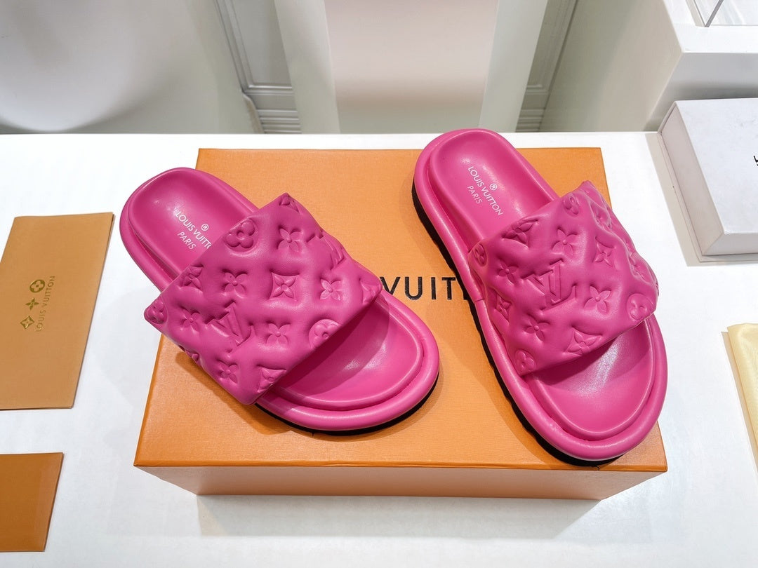 Louis Vuitton | Pool Pillow Slides | Hot Pink