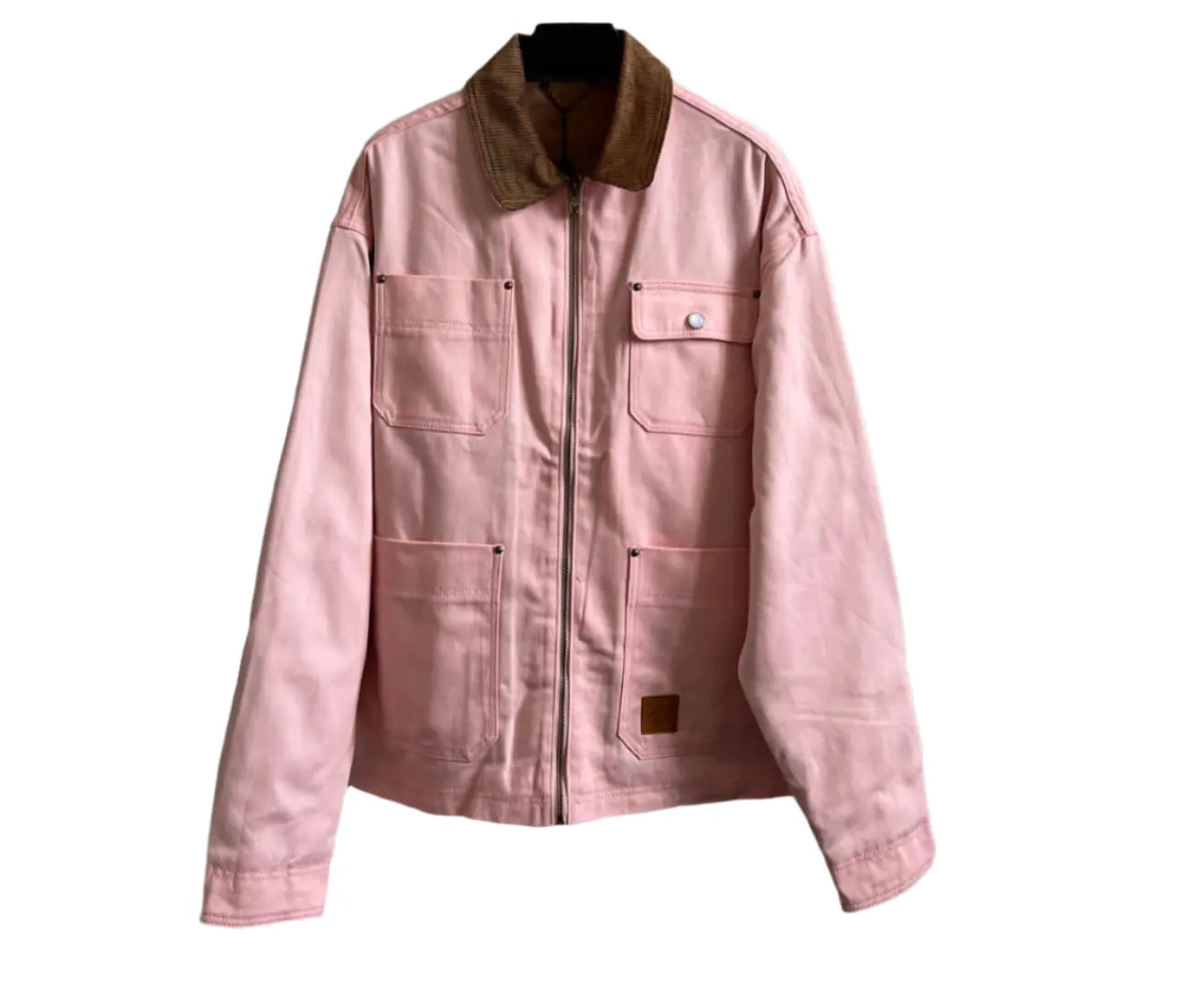 Louis Vuitton | Pink Canvas Work Jacket | Corduroy Collar Louis Vuitton