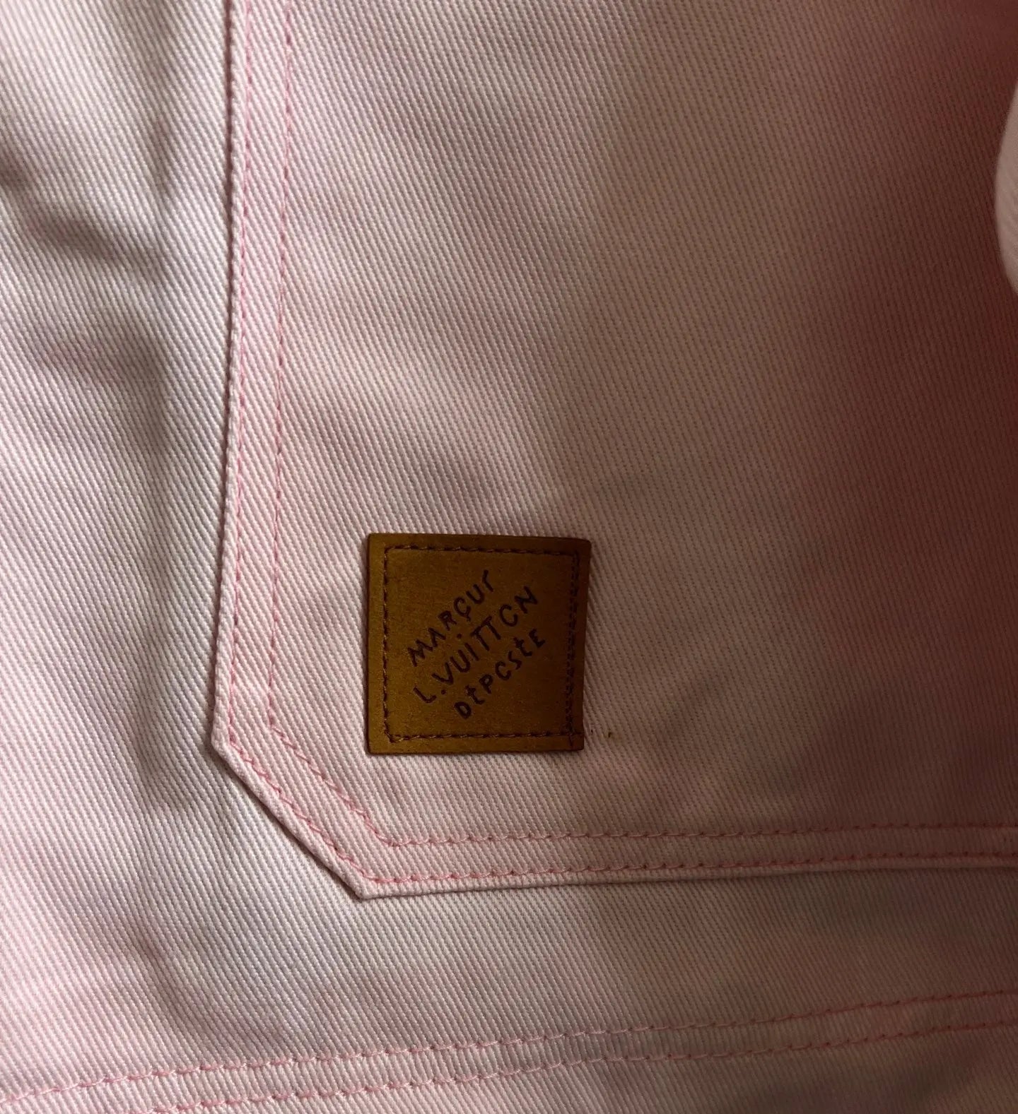 Louis Vuitton | Pink Canvas Work Jacket | Corduroy Collar Louis Vuitton
