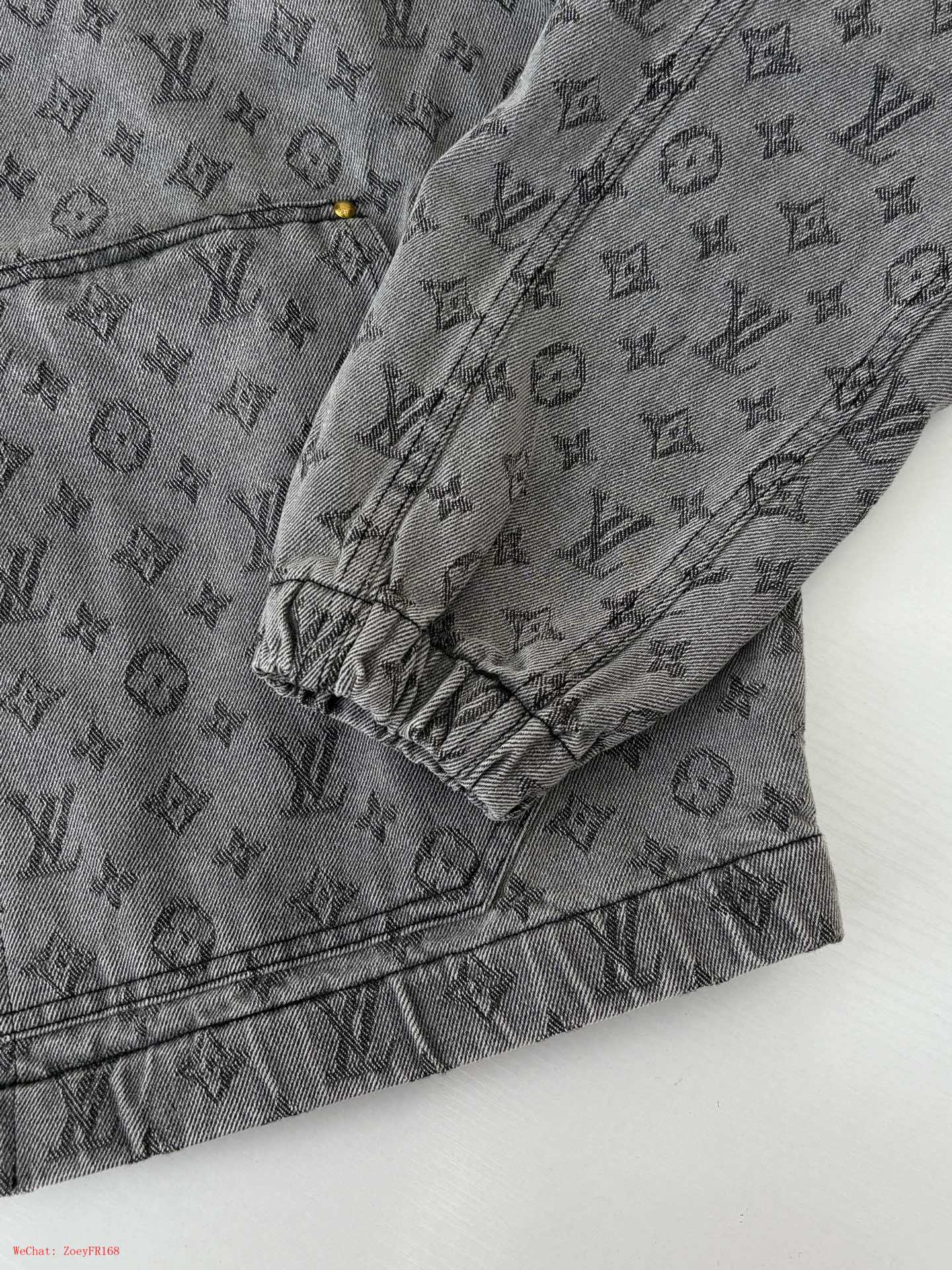 Louis Vuitton | Grey Washed Monogram Denim Hoodie Jacket Louis Vuitton