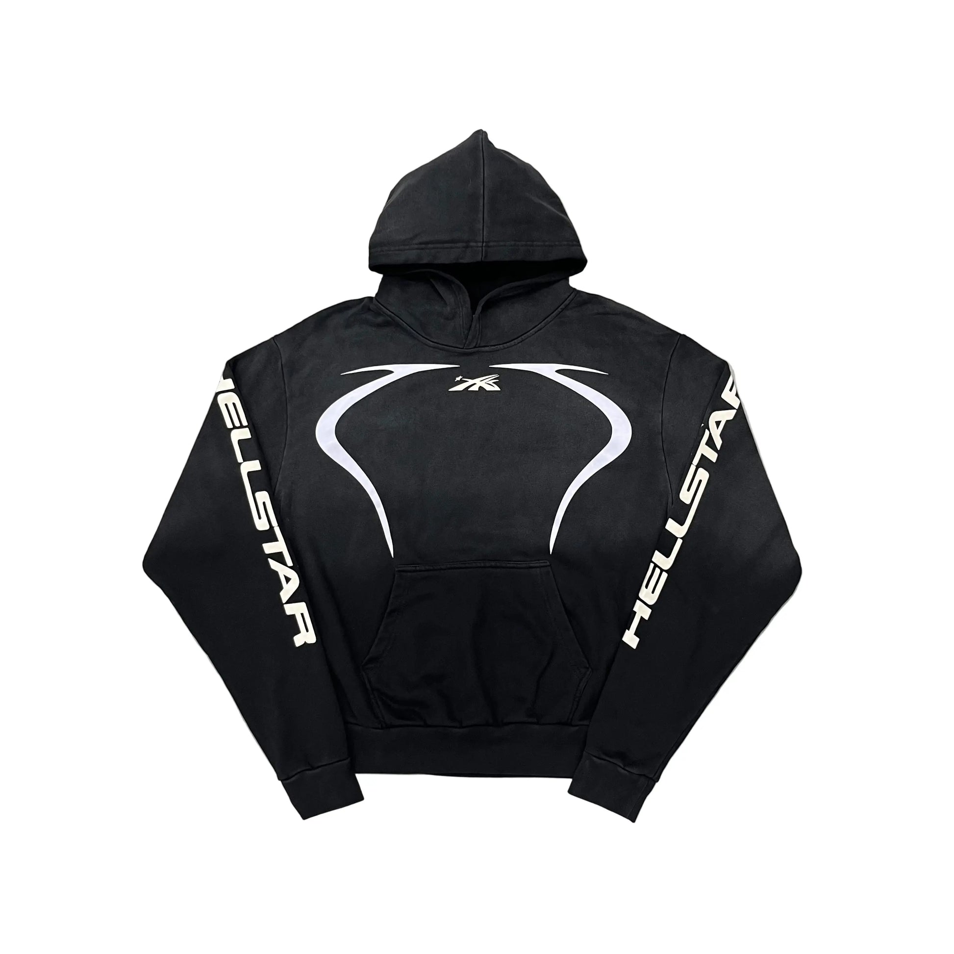 Sp5der | Logo Hoodie + Sweatpants Set | Black/White Hellstar