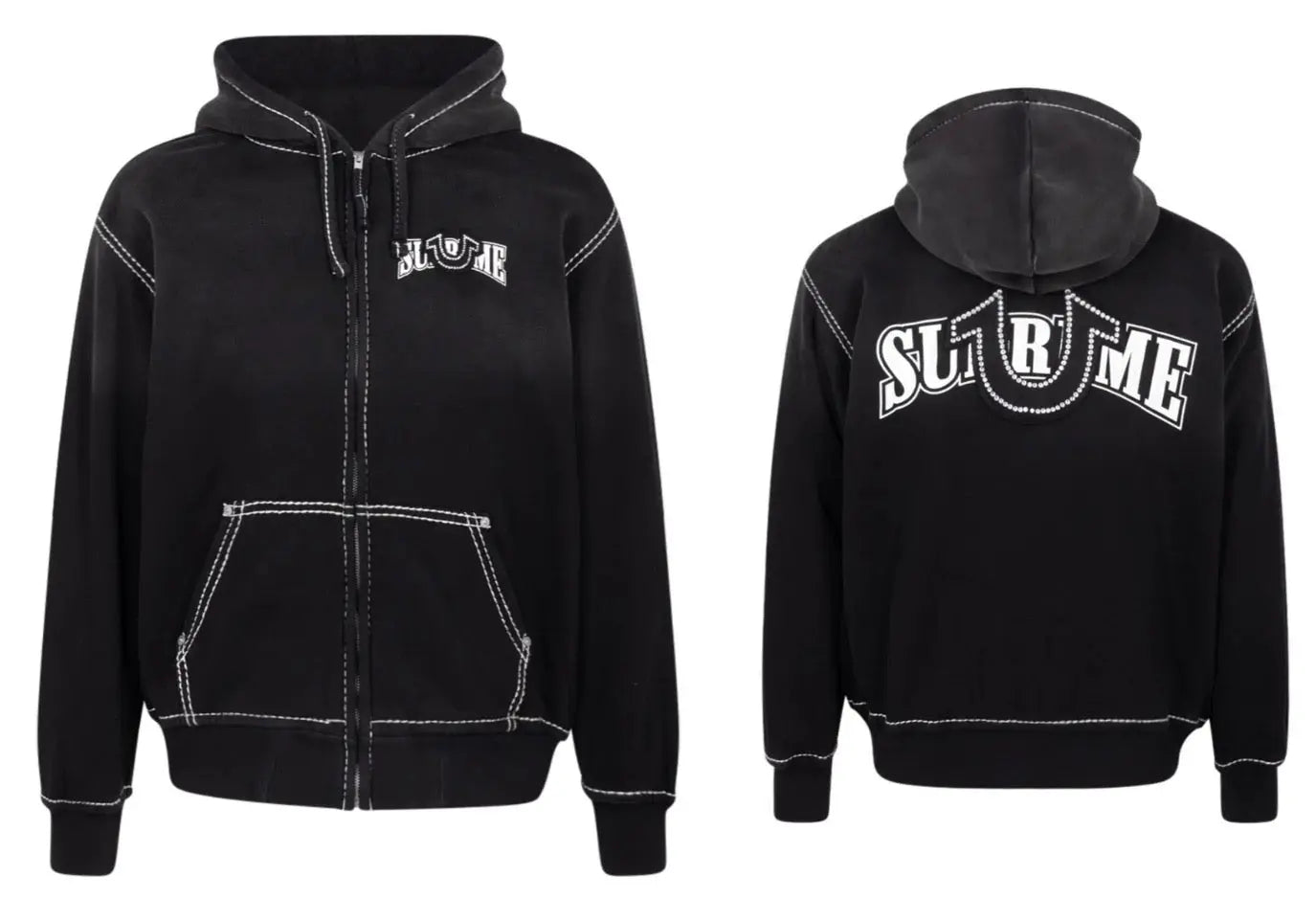 Supreme x True Religion | Black Zip-Up Hoodie | Rare Low Stock Supreme X True Religion