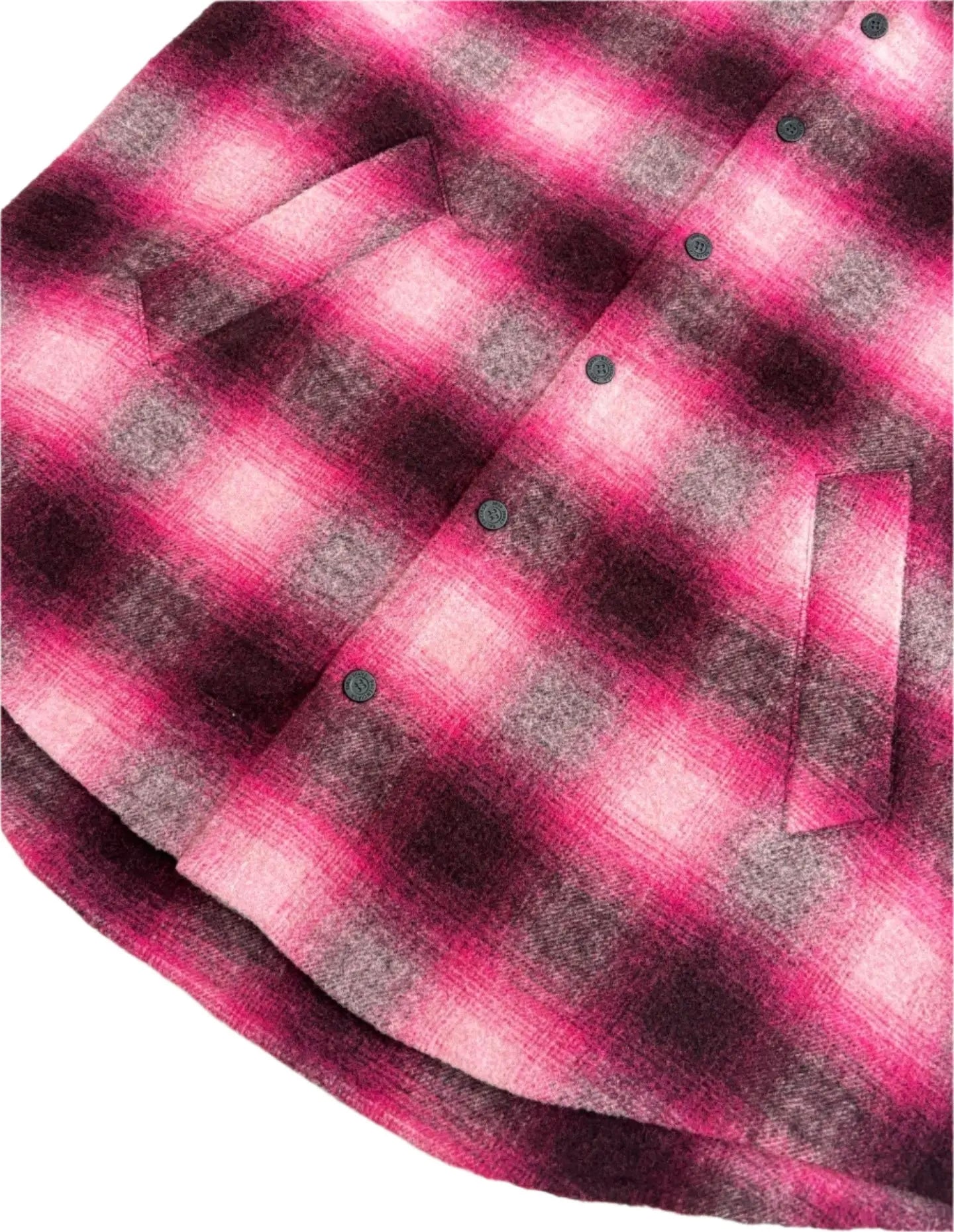 Balenciaga | Pink & Black Plaid Oversized Shirt Jacket Balenciaga
