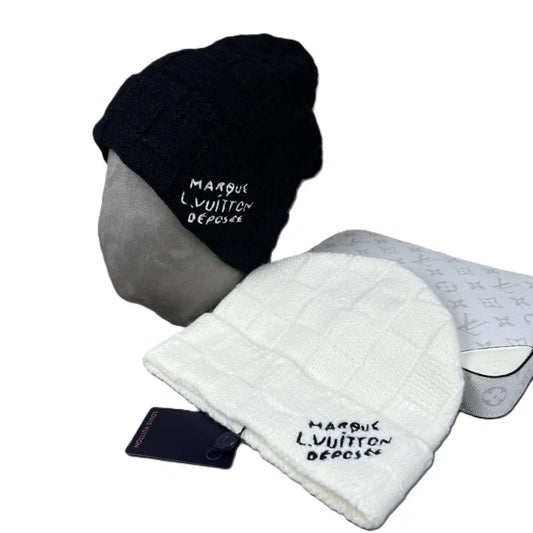Louis Vuitton | Marque Déposée Knit Beanie | Black & White UndergroundDesignerPlug