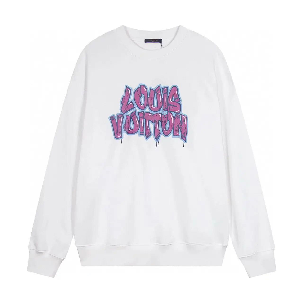Louis Vuitton | Graffiti Logo Crewneck Sweatshirt | White & Black Louis Vuitton