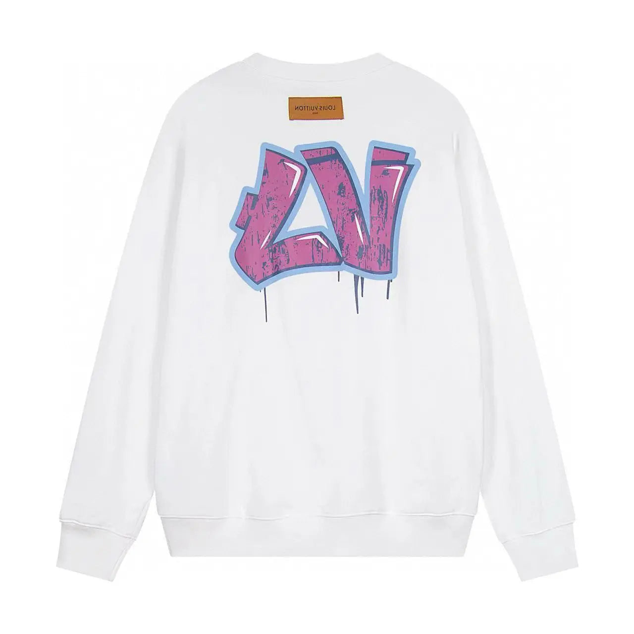 Louis Vuitton | Graffiti Logo Crewneck Sweatshirt | White & Black Louis Vuitton