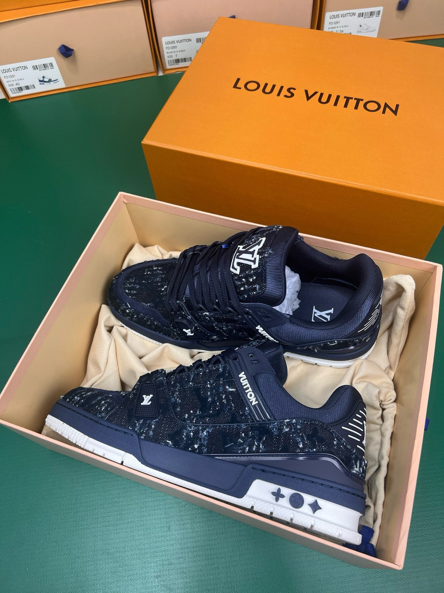 Louis Vuitton | LV Trainer Sneakers | Navy Monogram Edition