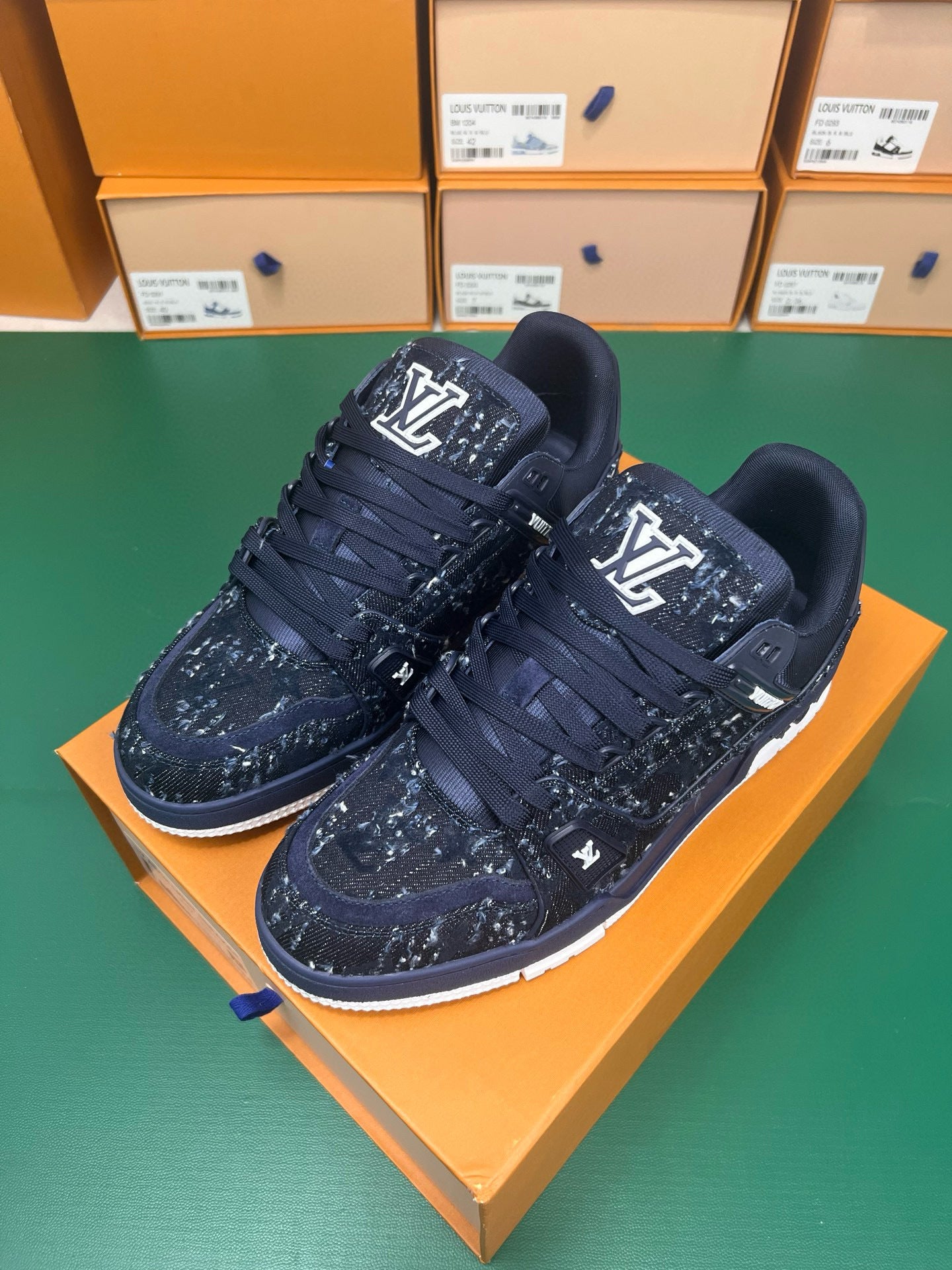 Louis Vuitton | LV Trainer Sneakers | Navy Monogram Edition