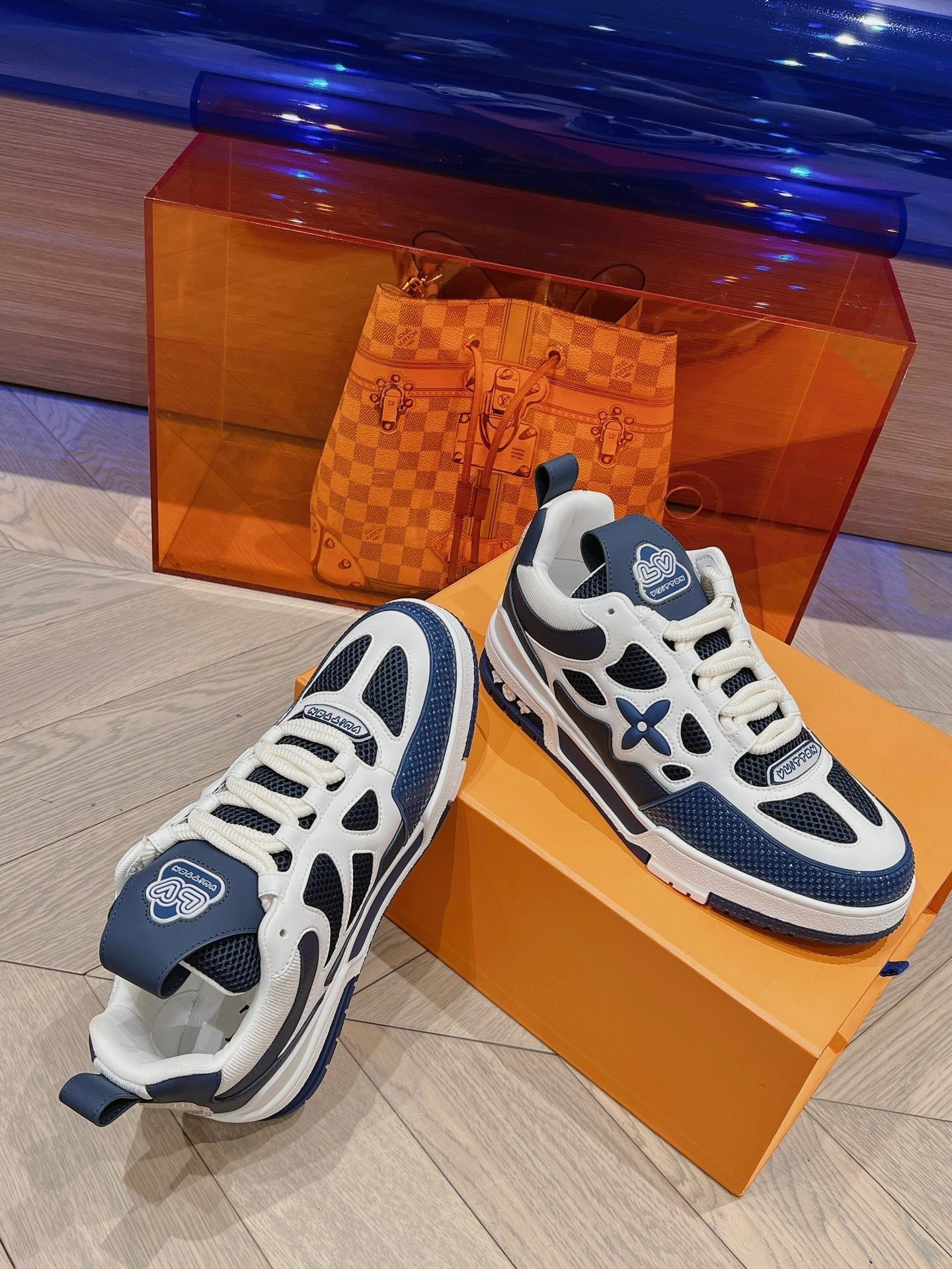 Louis Vuitton | LV Trainer Sneakers | Blue Monogram Flower Edition