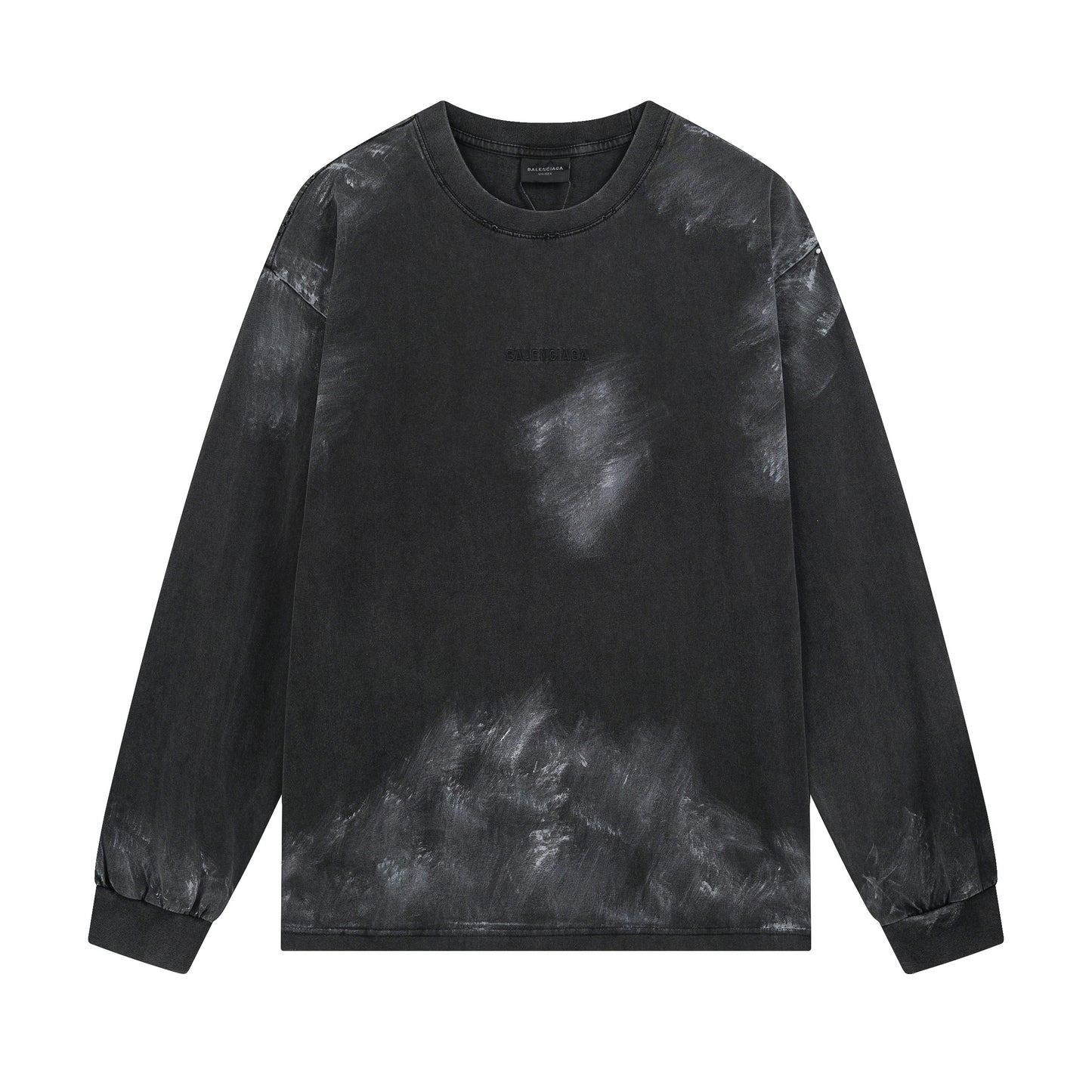 Balenciaga | Grey Washed Logo Long Sleeve