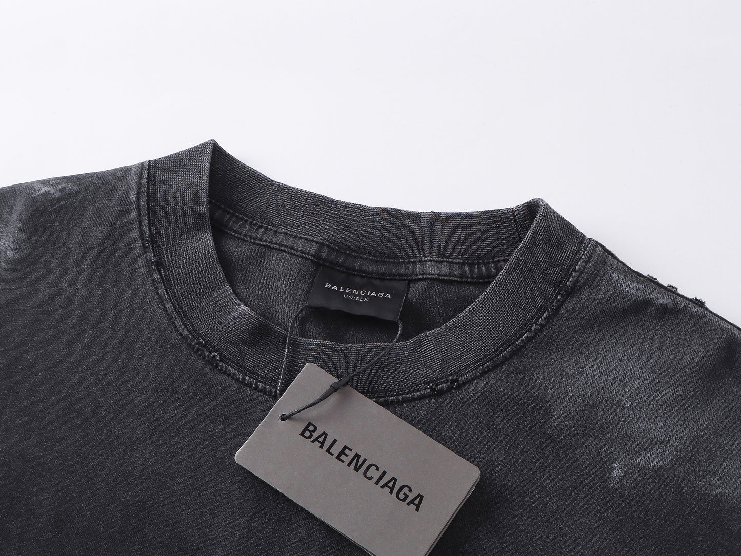 Balenciaga | Grey Washed Logo Long Sleeve