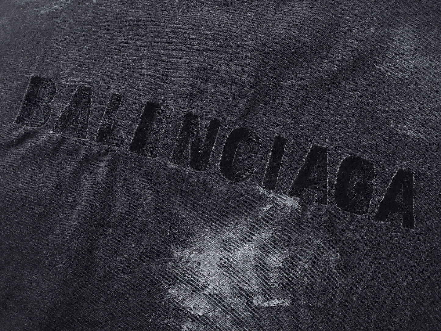Balenciaga | Grey Washed Logo Long Sleeve