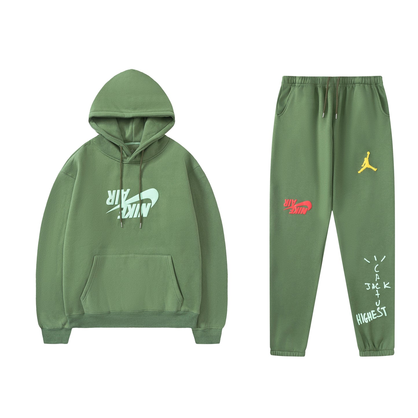 Nike x Cactus Jack | Highest Hoodie & Jogger Set | Brown & Green