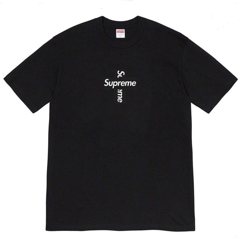 Supreme | Cross Box Logo Tee | Black / White