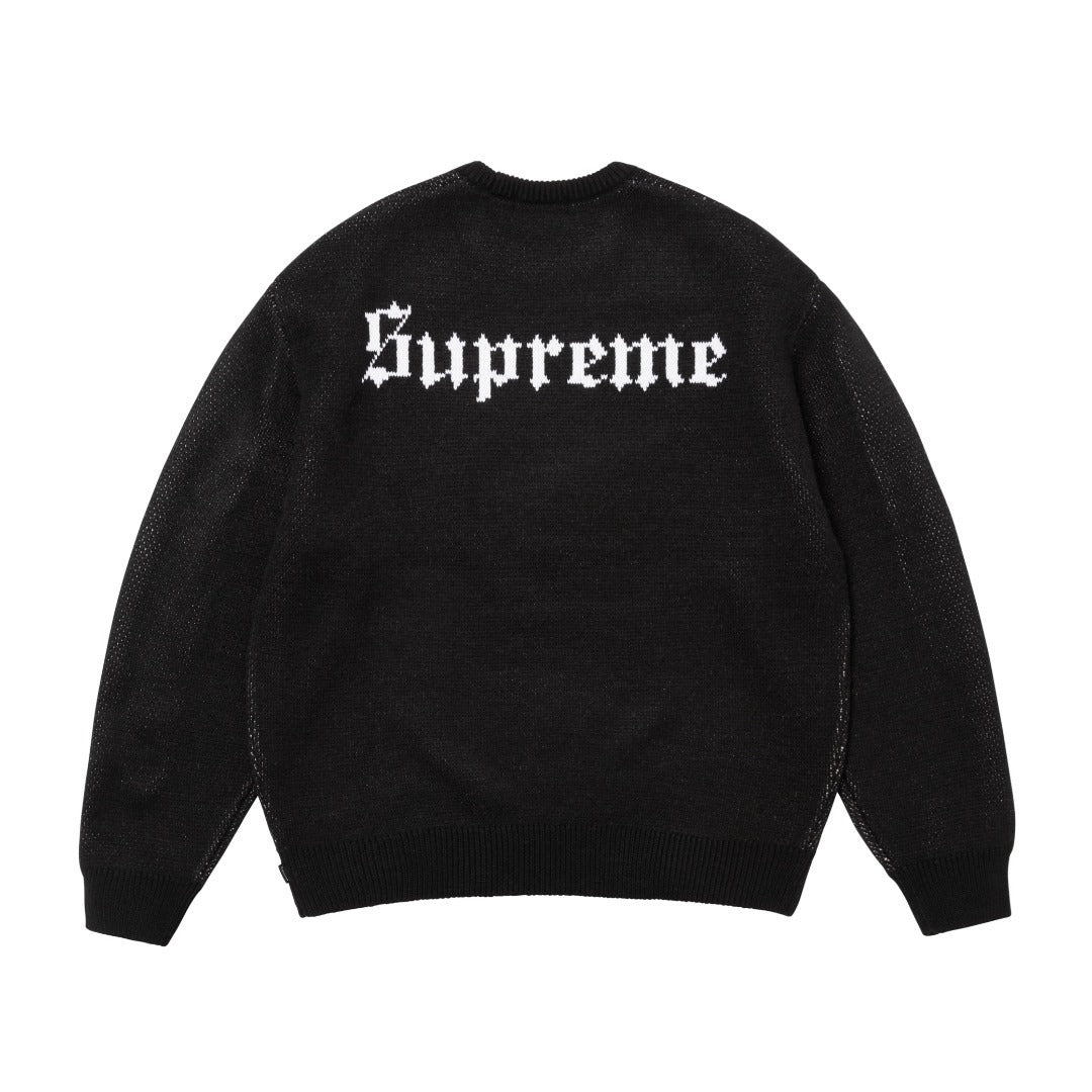 Supreme | Snow White Knit Sweater | Black & White