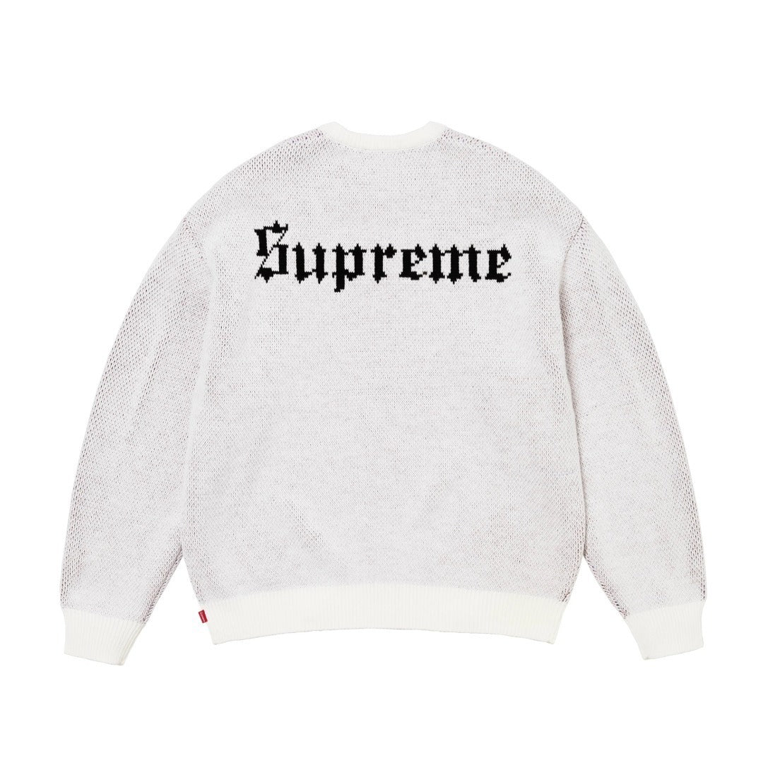 Supreme | Snow White Knit Sweater | Black & White