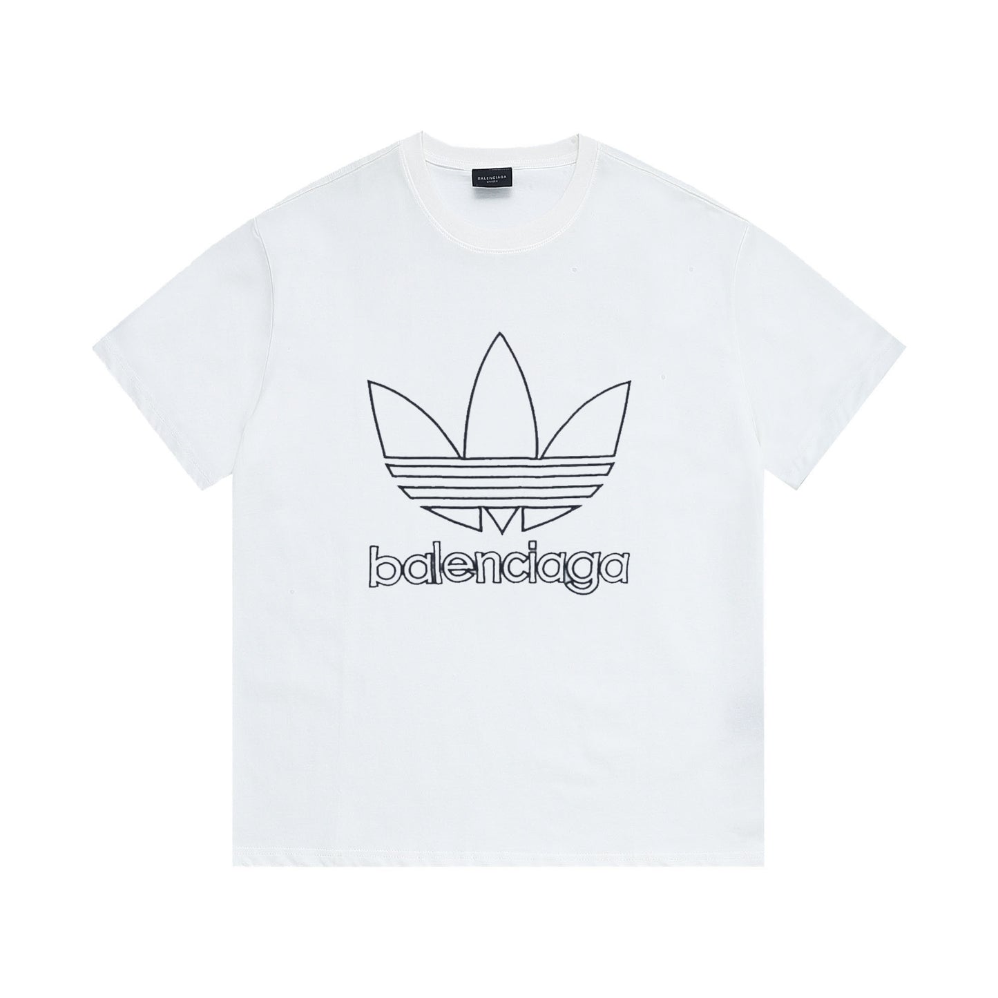 Balenciaga | Trefoil Logo Tee | Black, White & Beige