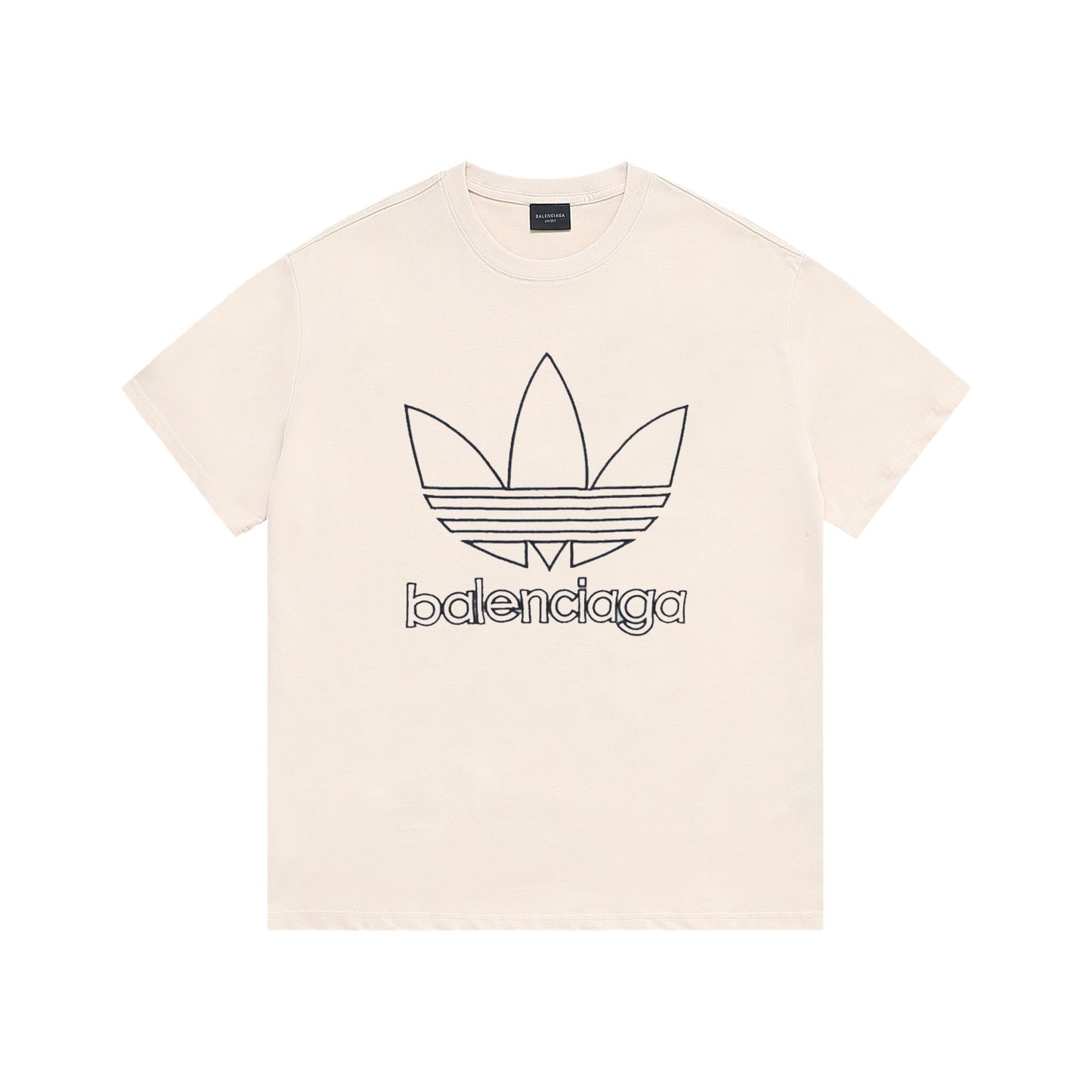 Balenciaga | Trefoil Logo Tee | Black, White & Beige