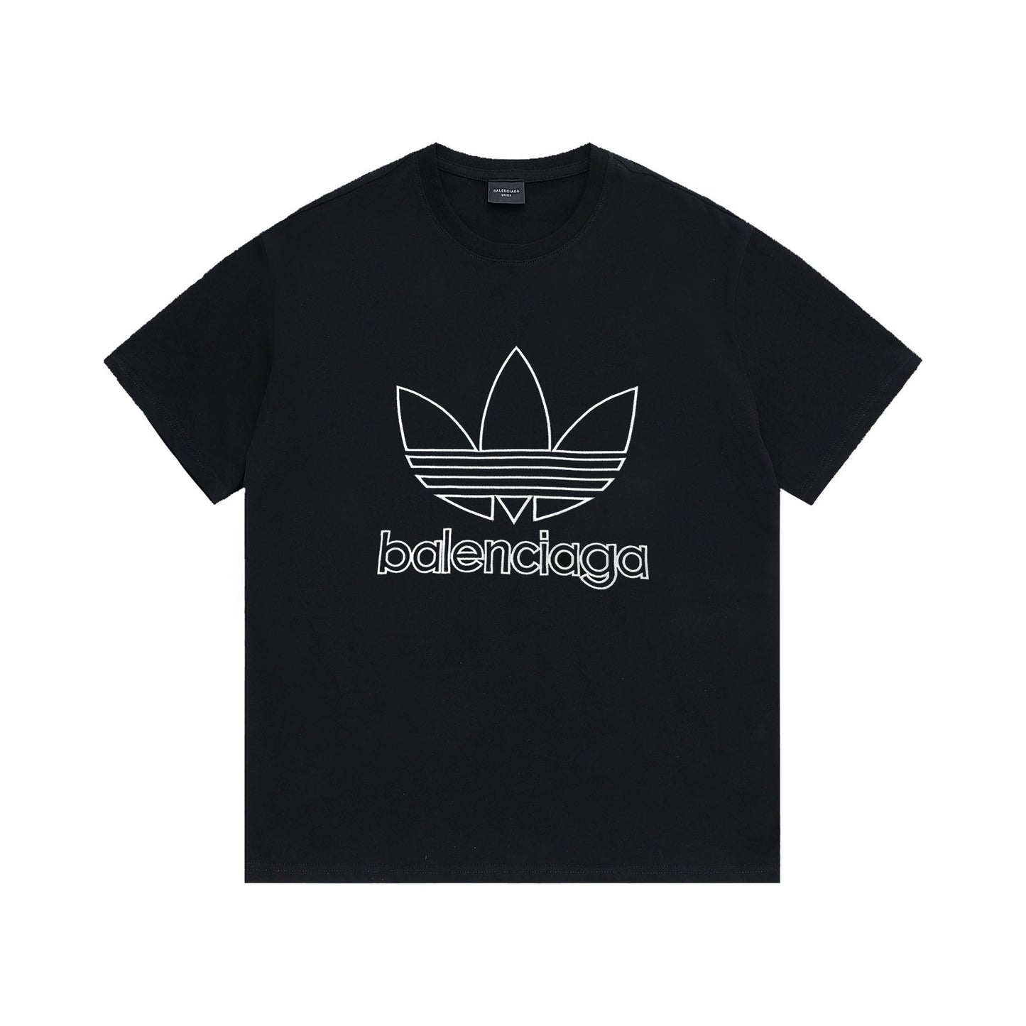 Balenciaga | Trefoil Logo Tee | Black, White & Beige