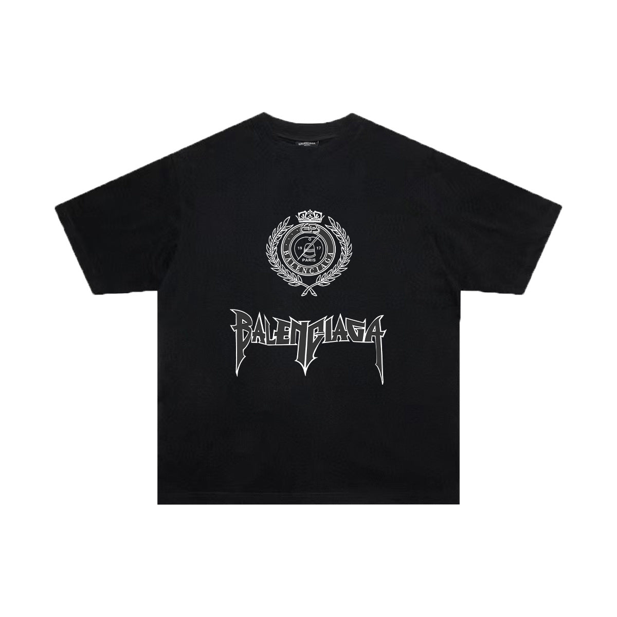 Balenciaga | Crest Graphic Tee | Black & White