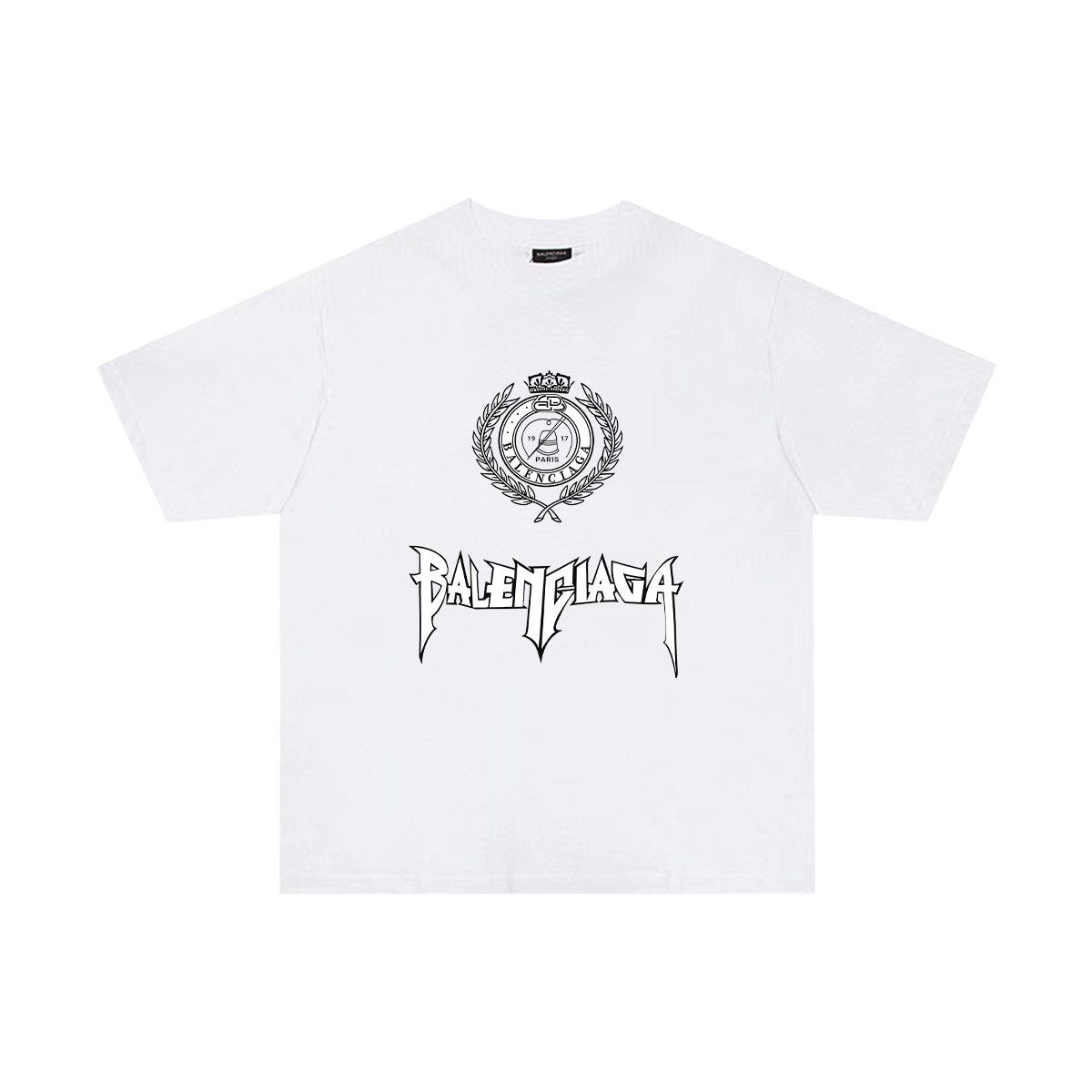 Balenciaga | Crest Graphic Tee | Black & White