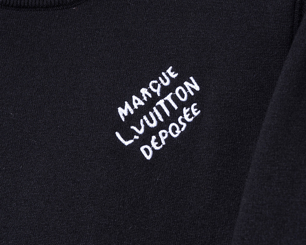 Louis Vuitton | Embroidered Knit Crewneck | Black, White & Blue