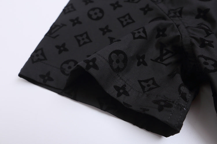 Louis Vuitton | Monogram Short-Sleeve Shirt | Black