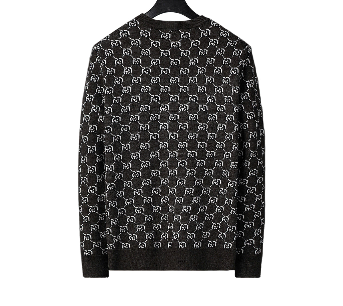 Gucci | Monogram Wool Knit Sweater | Dark Brown