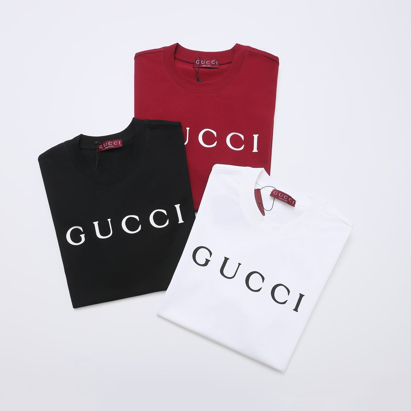 Gucci | Monogram Logo Tee | White, Red & Black