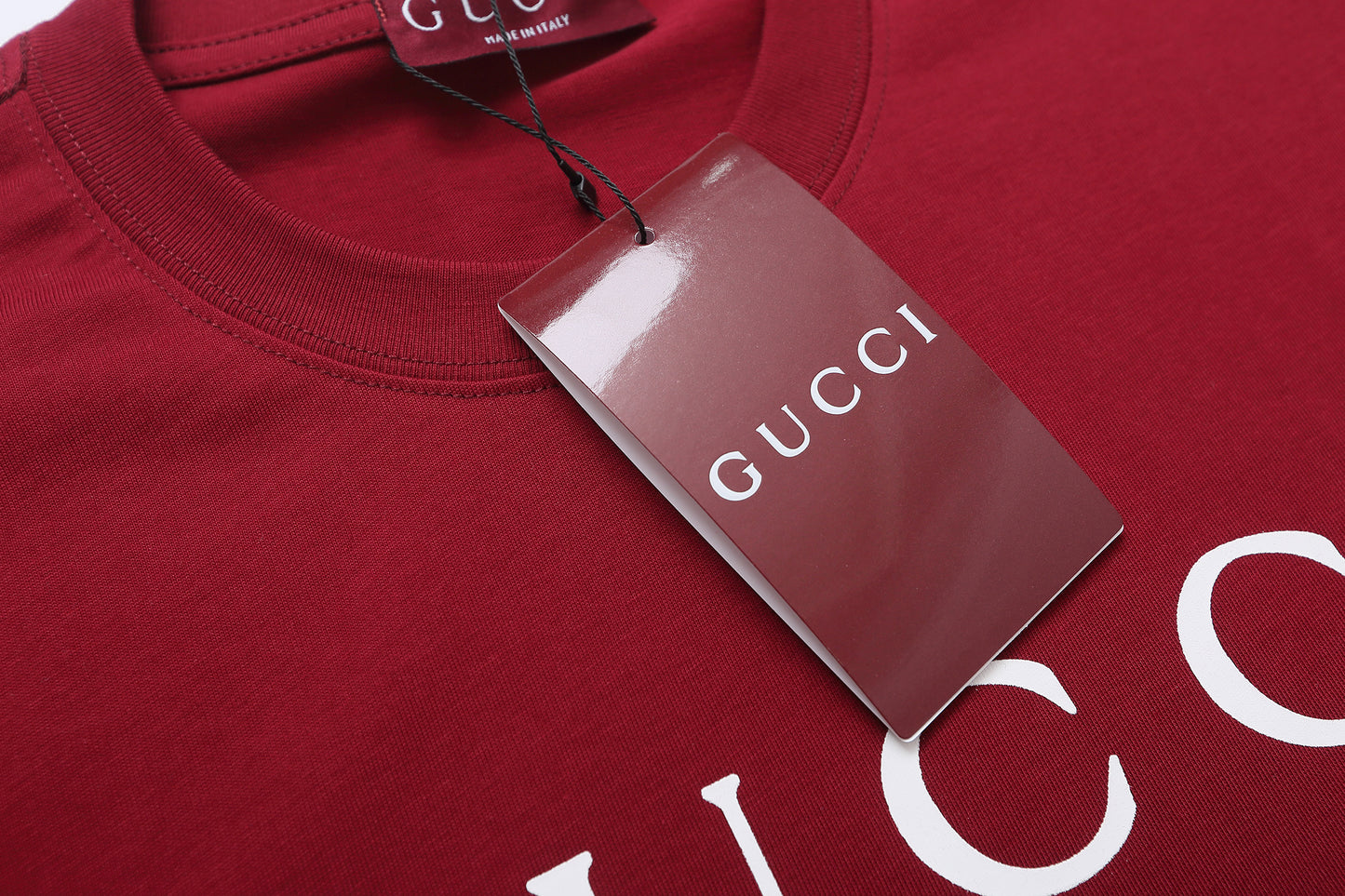 Gucci | Monogram Logo Tee | White, Red & Black