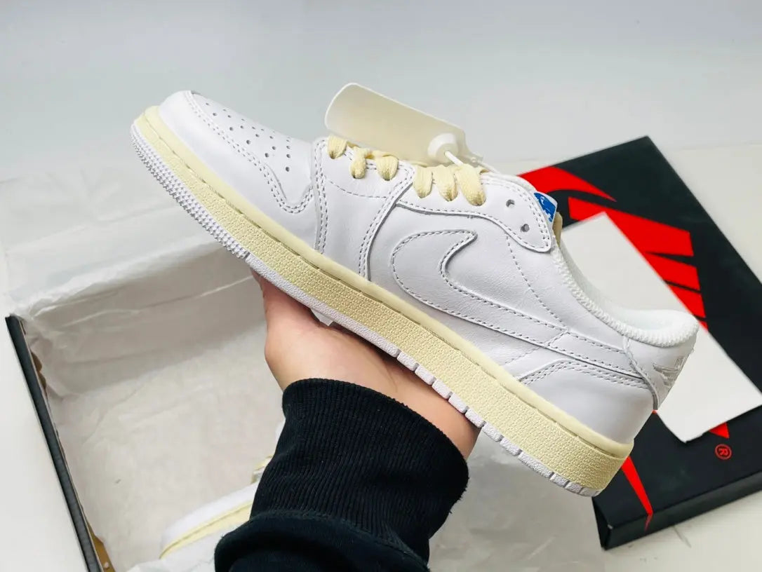 Jordan 1 Low | White and Blue Reverse Swoosh Jordan