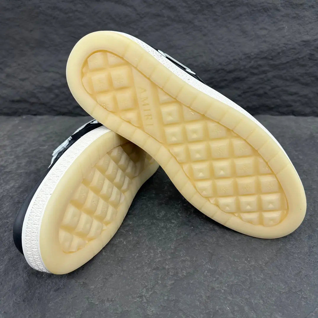 Amiri | Star Perforated Leather Boat Sneaker | White, Navy, or Black Amiri